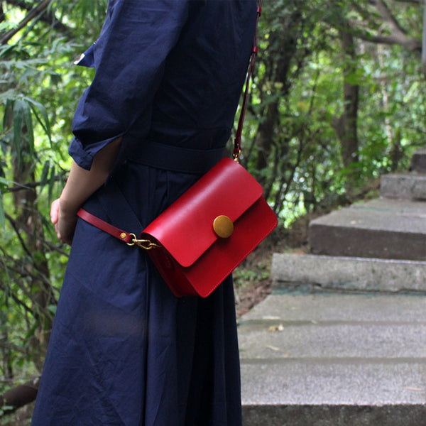 Elegant Womens Leather Satchel Bag Leather Crossbody Bags Shoulder Bag Minimalist
