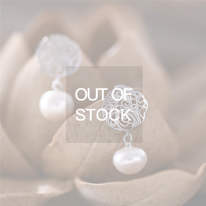 Freshwater Pearl Stud Earrings in Sterling Silver Handmade Gemstone Jewelry Accessories Gift for Women