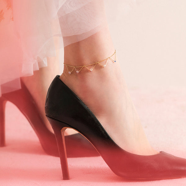 Fashion Anklet Unique Gold Titanium Steel Jewelry Accessories Gift Women cute