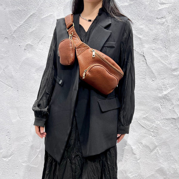 Fashion Women's Crossbody Chest Bag Leather Sling Bags For Women Handmade