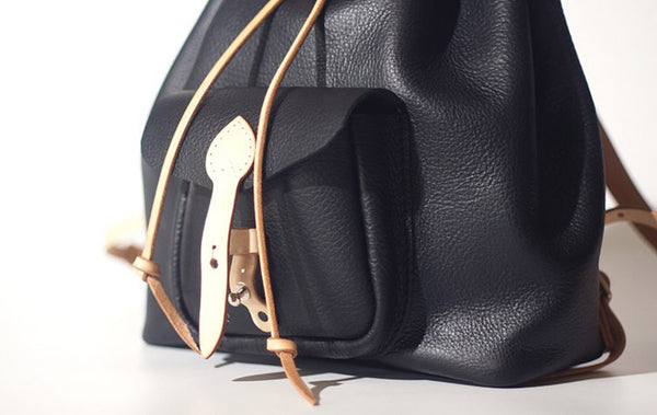 Fashion Womens Black Leather Backpack Bag Purse School Backpacks for Women cowhide