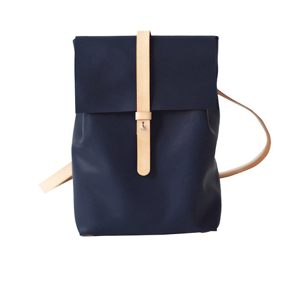 Fashion Womens Blue Leather Backpack Purse