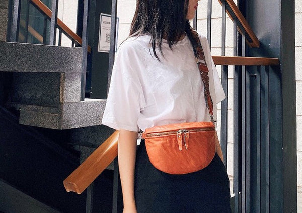 Fashion Womens Chest Bag Crossbody Leather Sling Bag For Women Chic