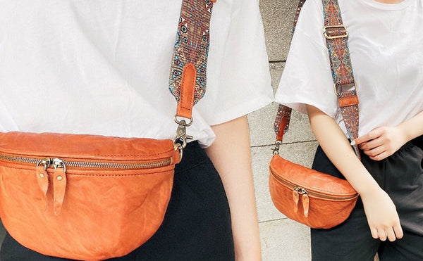 Fashion Womens Chest Bag Crossbody Leather Sling Bag For Women Minimalist
