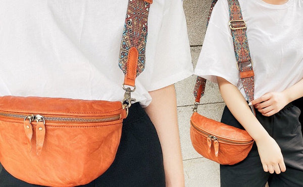 Fashion Womens Chest Bag Crossbody Leather Sling Bag For Women Minimalist