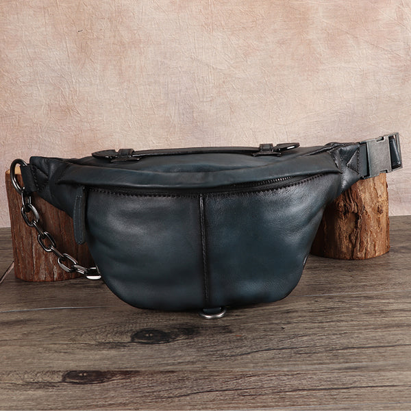 Fashion Womens Leather Chest Bag Sling Pack For Women Badass