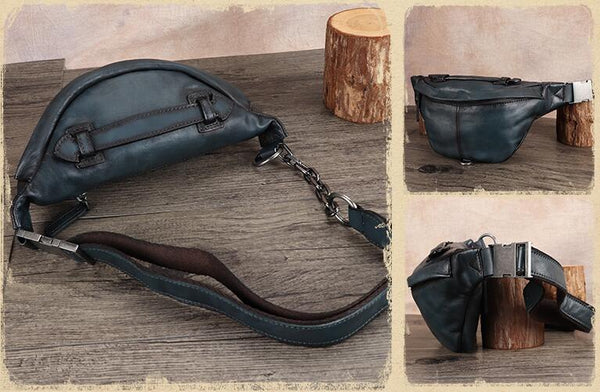 Fashion Womens Leather Chest Bag Sling Pack For Women Durable