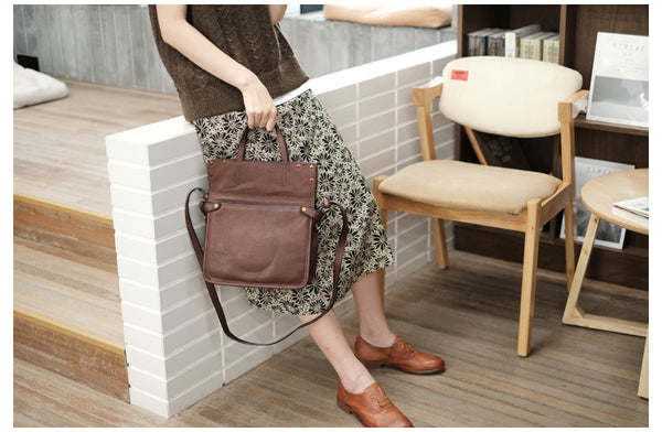 Foldable Women's Genuine Leather Crossbody Tote Handbags For Women Latest