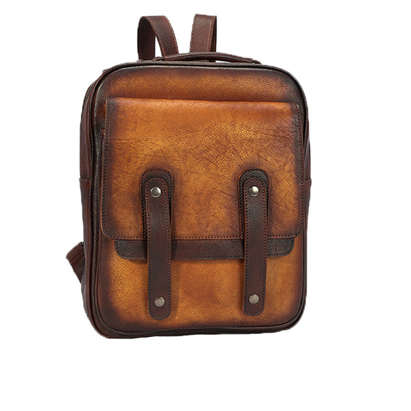 Funky Brown Leather Womens Backpack Bag