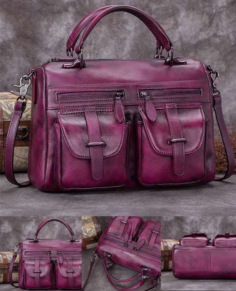 Funky Women's Genuine Leather Handbags Leather Crossbody Purse For Women Chic