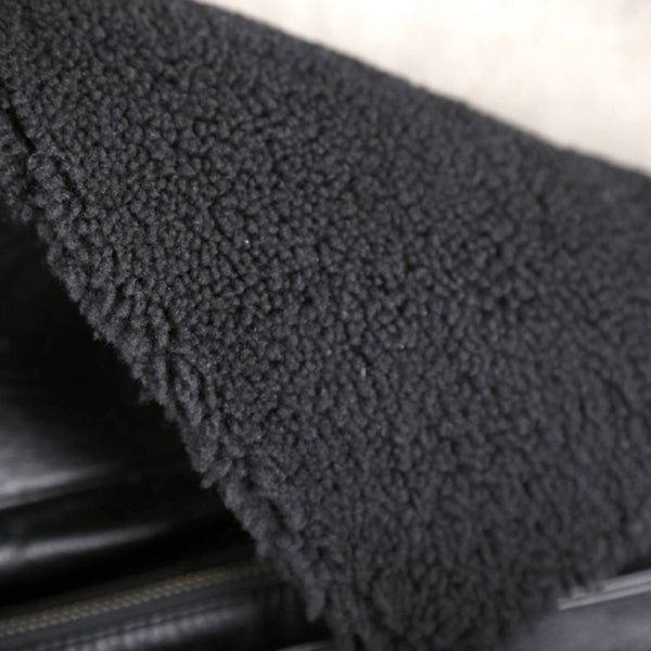 Fur Satchel Bag Black Soft Genuine Leather Messenger Bag Crossbody Bags for Women Men elegant