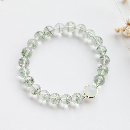 Garden Crystal Moonstone Beaded Bracelet Handmade Jewelry Accessories Women charming