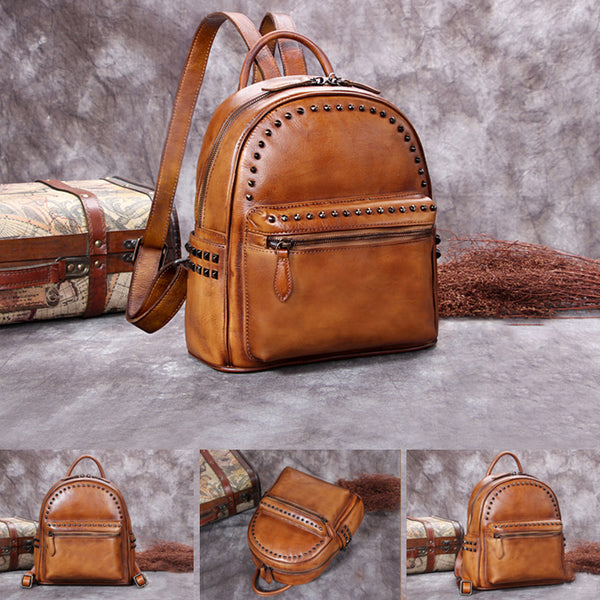 Genuine-Leather-Backpacks-Handmade-Vintage-Backpack-Bags-handbag-School-bags-Women-gift