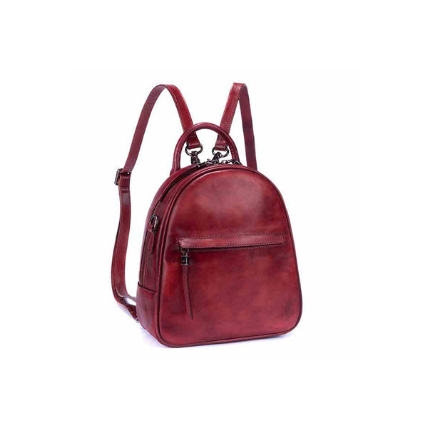 Genuine Leather Backpacks Handmade Vintage Backpack Bags handbag School bags Women
