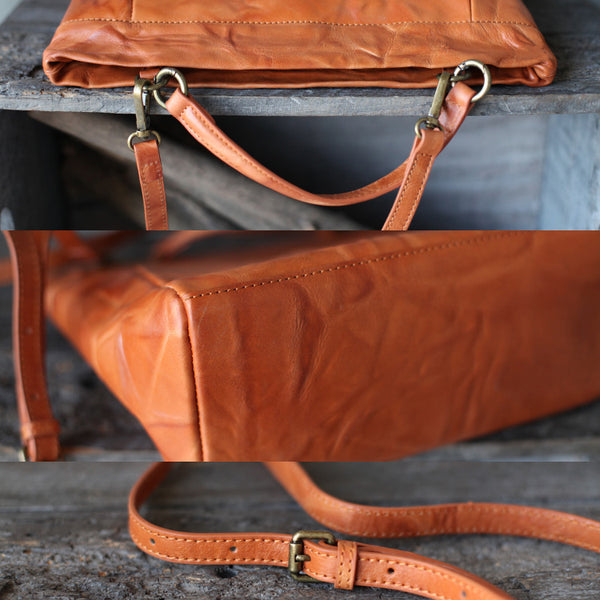 Genuine Leather Handbags Shoulder Crossbody Bags Satchel Purses Women details