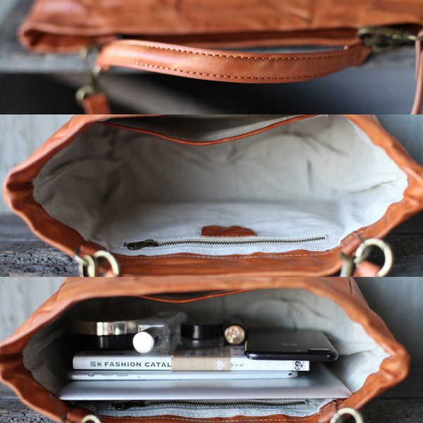 Genuine Leather Handbags Shoulder Crossbody Bags Satchel Purses Women inside