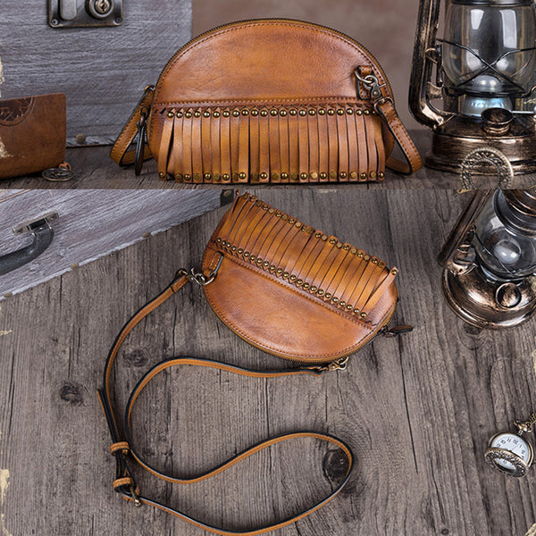 Genuine Leather Handmade Crossbody Shoulder Bags Purses Accessories Women vintage