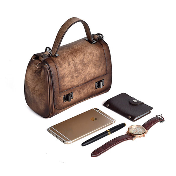 Genuine Leather Satchel Bag Crossbody Bags Shoulder Bag Purses for Women Details