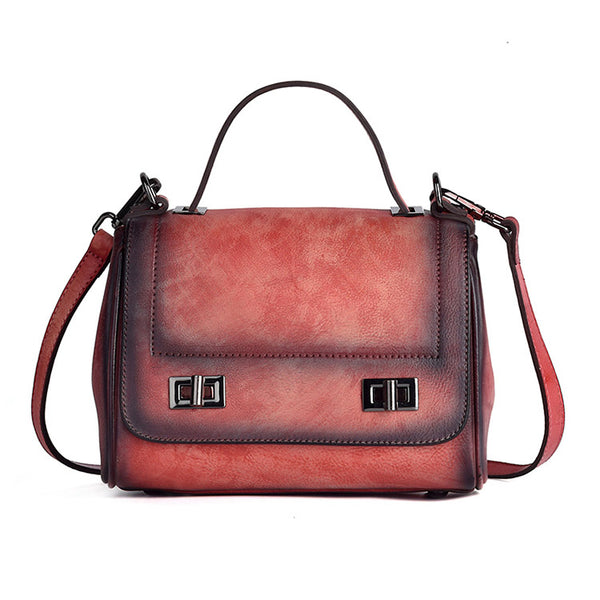 Genuine Leather Satchel Bag Crossbody Bags Shoulder Bag Purses for Women cute