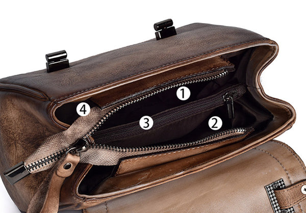 Genuine Leather Satchel Bag Crossbody Bags Shoulder Bag Purses for Women fashion