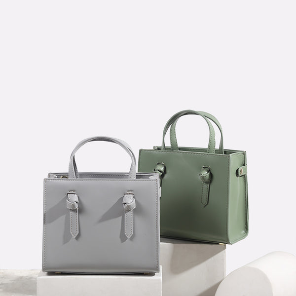 Genuine Leather Small Handbag Crossbody Shoulder Bags Accessories for Women Grey