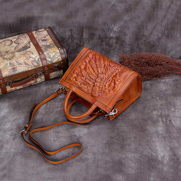 Genuine Leather Vintage Handbag Crossbody Shoulder Bags Purses Accessories Women fine
