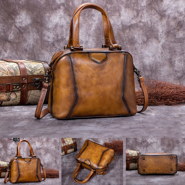 Genuine Leather Vintage Handbag Crossbody Shoulder Bags Purses Women Vintage