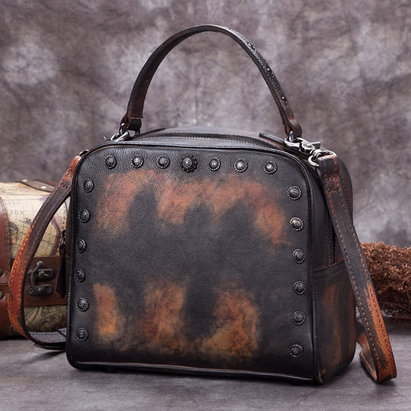 Genuine Leather Vintage Handbag Crossbody Shoulder Bags Purses Women elegant