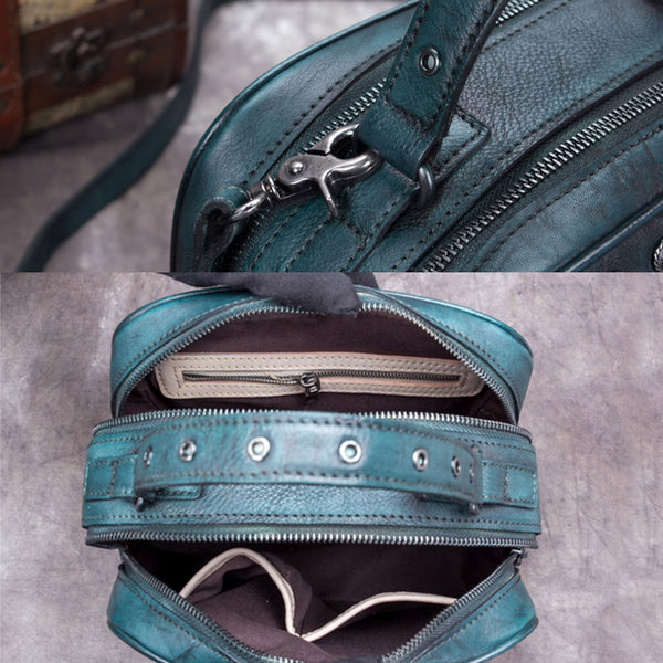 Genuine Leather Vintage Handbag Crossbody Shoulder Bags Purses Women gift