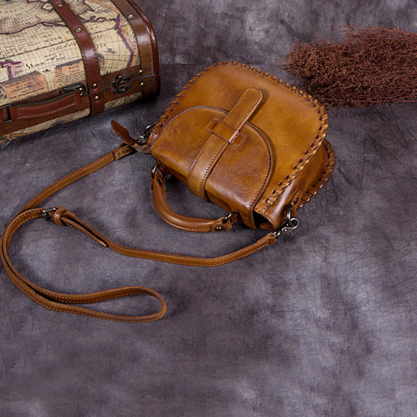 Genuine Leather Vintage Handbag Crossbody Shoulder Bags Purses Women unique