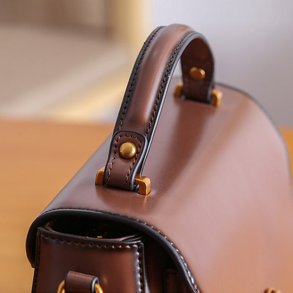 Genuine Leather Womens Crossbody Bags Shoulder Bag Purses for Women Vintage