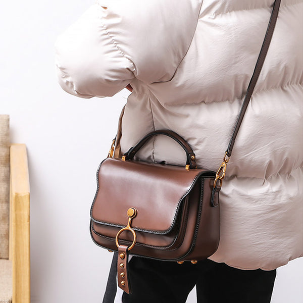 Genuine Leather Womens Crossbody Bags Shoulder Bag Purses for Women gift idea