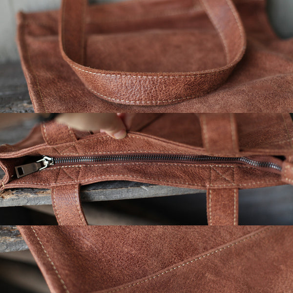 Genuine Soft Leather Tote Shoulder Bags Handbags Purses Women details
