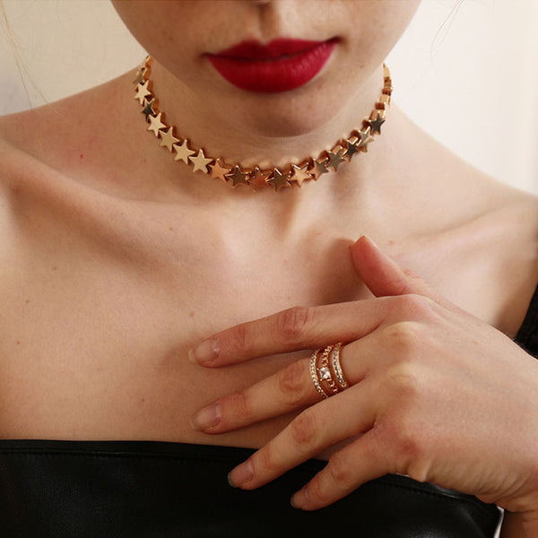 Gold Cute Choker Necklace Fashion Jewelry Accessories Gift Women beautiful wear