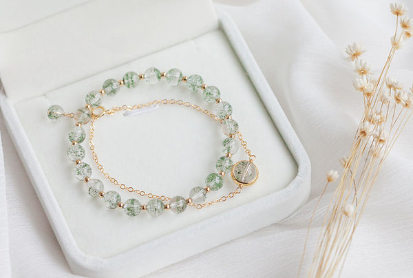 Gold Garden Crystal Beaded Bracelet Handmade Jewelry Accessories Gift Women charming