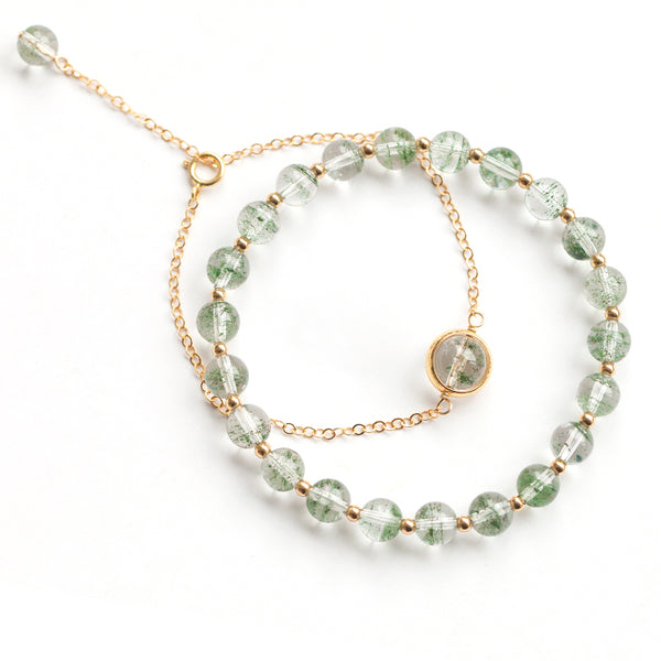 Gold Garden Crystal Beaded Bracelet Handmade Jewelry Accessories Gift Women girl wear