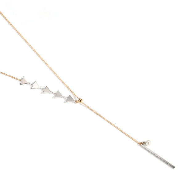 Gold Minimalism Y Pendant Necklace Fashion Jewelry Women