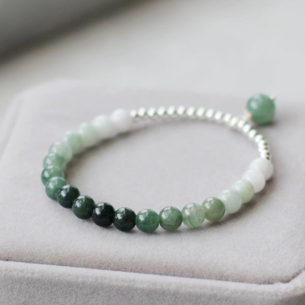 Green Jade Beaded Bracelet Handmade Gemstone Jewelry Accessories Gifts Women adorable