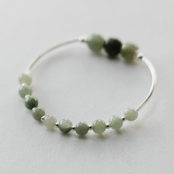 Green Jade Beaded Bracelet Handmade Gemstone Jewelry Accessories Gifts Women chic