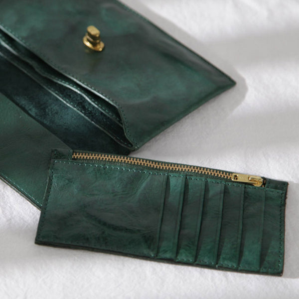 Green Womens Long Wallet Card Holder Wallet For Women Casual