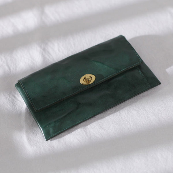 Green Womens Long Wallet Card Holder Wallet For Women Designer