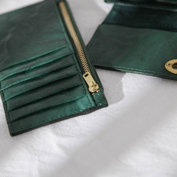 Green Womens Long Wallet Card Holder Wallet For Women Durable