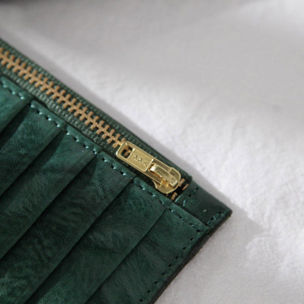 Green Womens Long Wallet Card Holder Wallet For Women Gift
