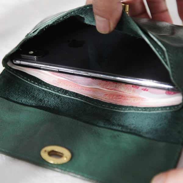Green Womens Long Wallet Card Holder Wallet For Women Inside