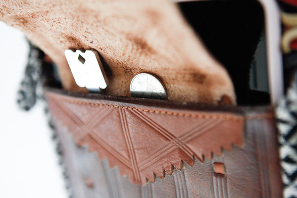 Handmade Boho Leather Fringe Crossbody Purse Western Purses With Fringe For Women Durable