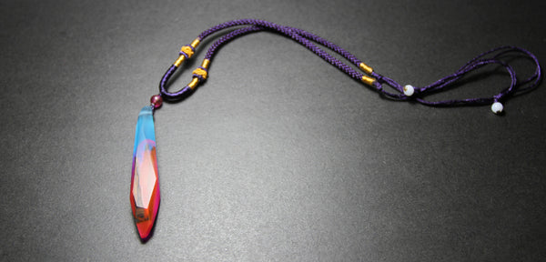 Handmade Colored Epoxy Resin Pendant Necklace Unique Jewelry for Women chic
