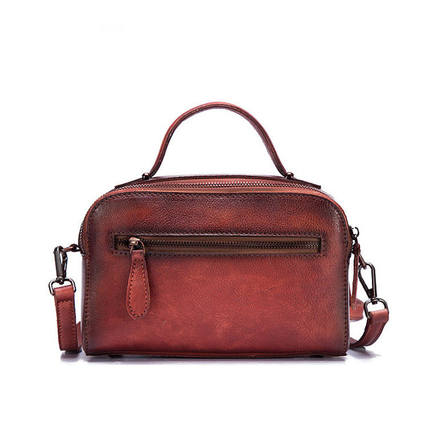 Handmade Embossed Leather Handbags Cross Shoulder Bag For Women Gift idea