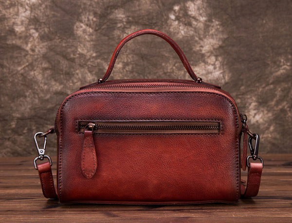 Handmade Embossed Leather Handbags Cross Shoulder Bag For Women Quality