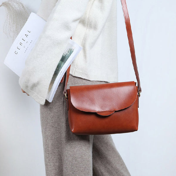 Handmade Flap Bag Women's Leather Crossbody Bags Purses For Women gift