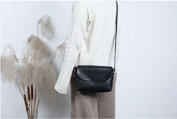 Handmade Flap Bag Women's Leather Crossbody Bags Purses For Women small